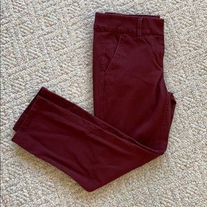 Loft Outlet Modern Chino Crop- Maroon